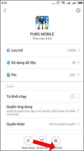 Xóa dữ liệu