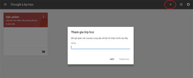 Tham gia lớp học