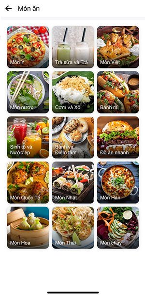 Các loại món ăn