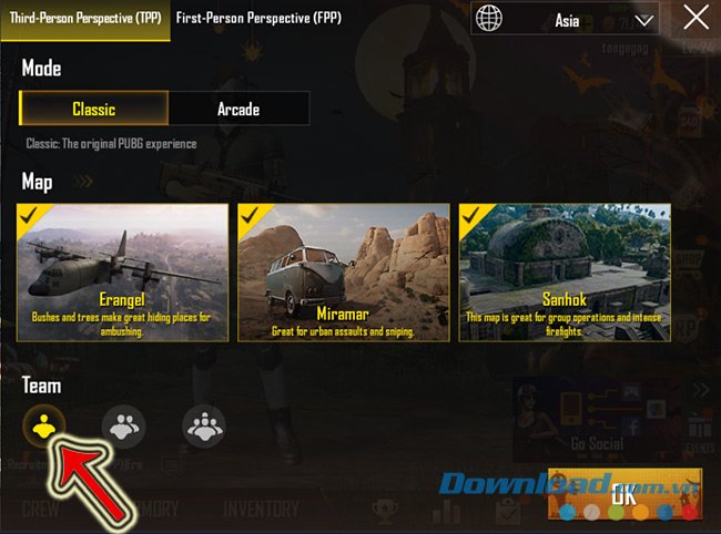 Chọn chế độ Solo