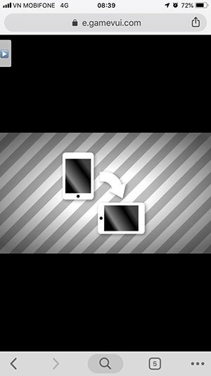 Yêu cầu bật chế độ xoay màn hình