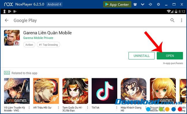 Mở game Liên Quân Mobile trên Nox