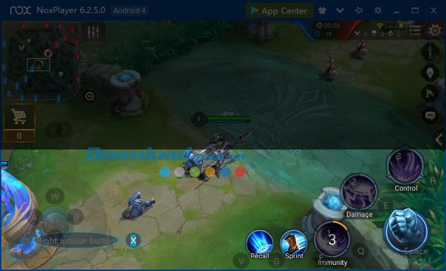 Giao diện Lien Quan Mobile trên Noxplayer