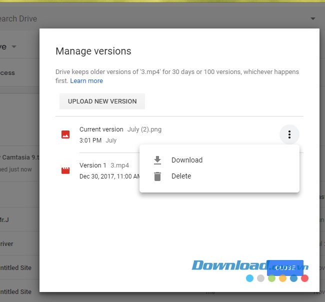 Upload file mới thành công