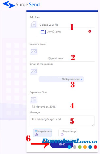 Điền thông tin đầy đủ trước khi gửi