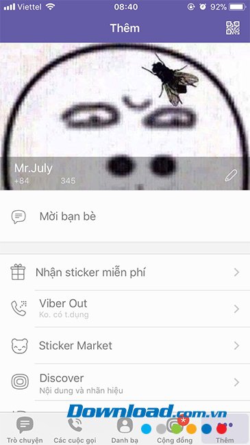 Thay đổi số điện thoại Viber thành công