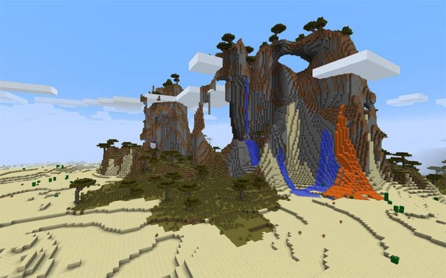 Nham thạch trên ốc đảo sa mạc