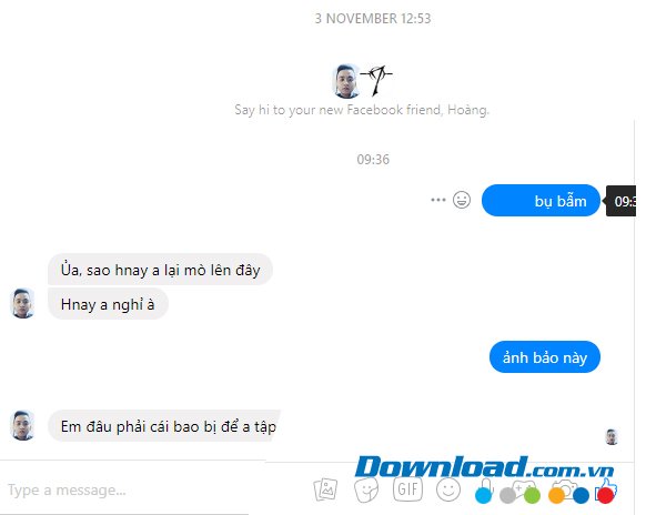 Xóa xong tin nhắn Facebook Messenger trên máy tính