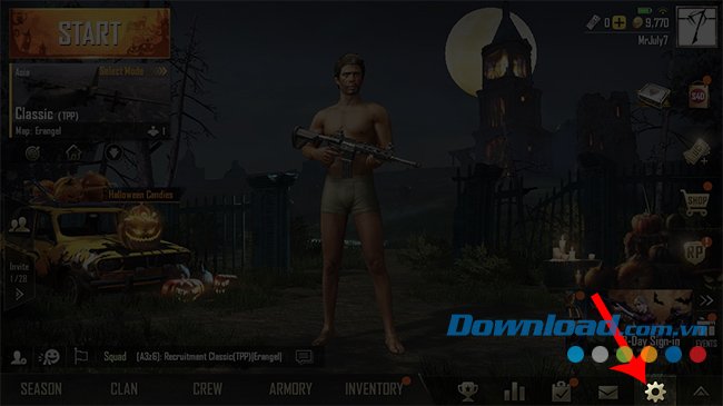 Giao diện game PUBG Mobile