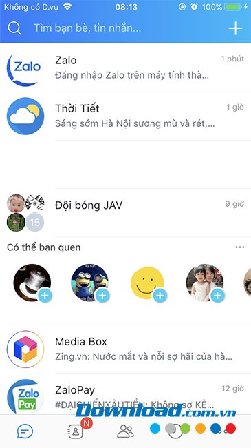 Chat Zalo trên điện thoại
