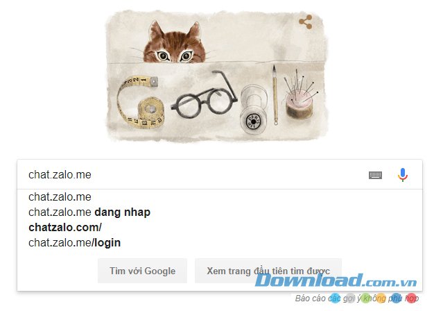 Tìm kiếm web chat.zalo.me