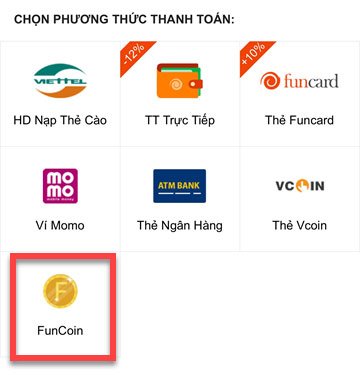 Chuyển đổi Funcoin