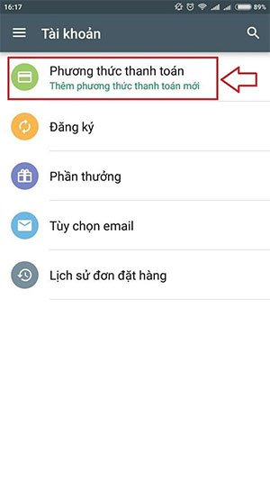 Lựa chọn thanh toán