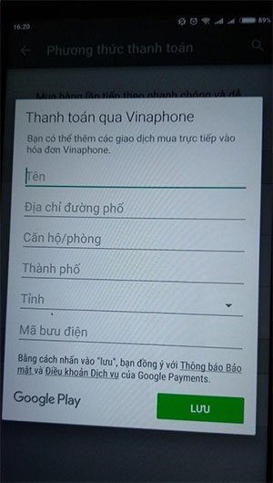 Thông tin khách hàng