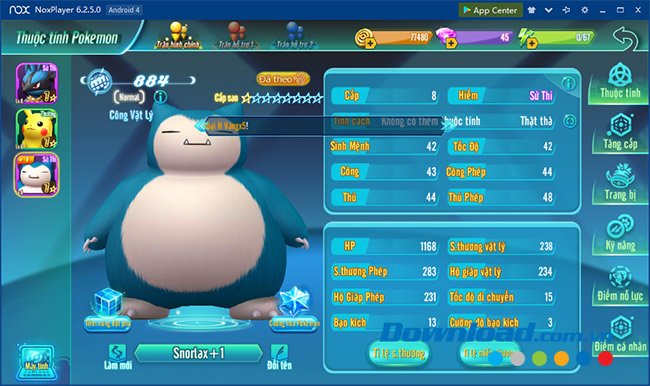 Nhận thành công Snorlax