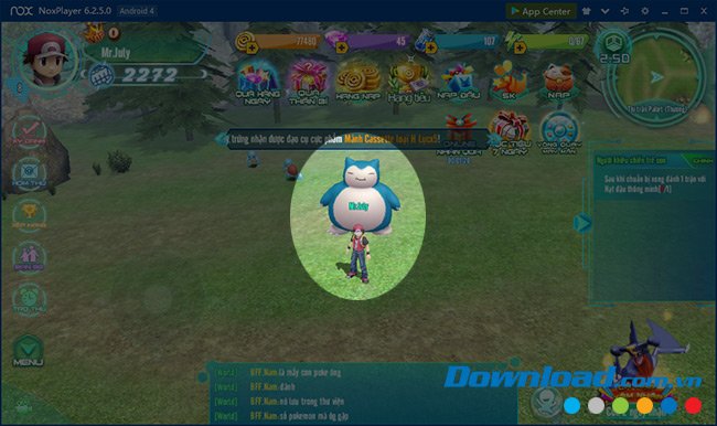 Sử dụng Pokemon Snorlax