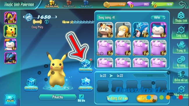 Chọn Tiến hóa Pokemon