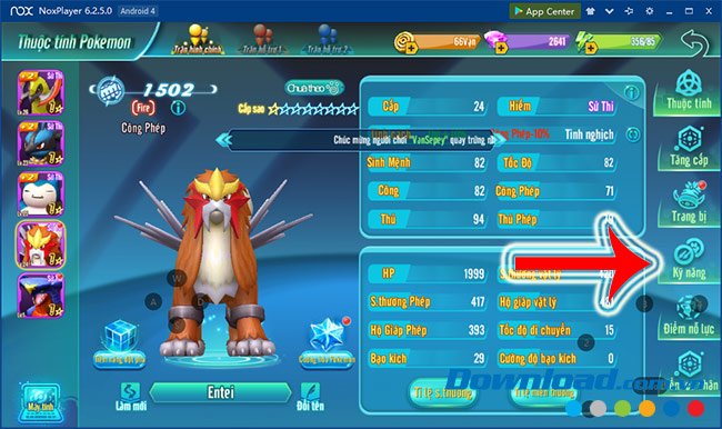 Chọn Pokemon trong Làng Quái Thú