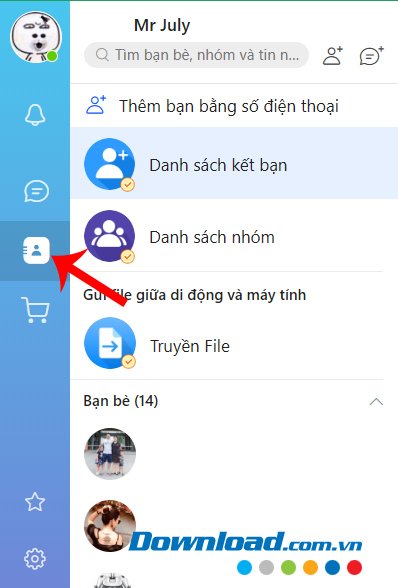 Tìm kiếm người khác trên Zalo