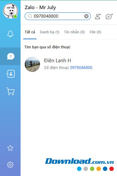 Tìm bạn bè trên Zalo