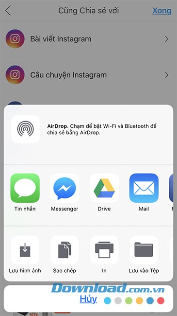 Chọn công cụ cần sử dụng 