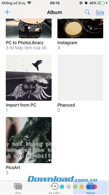 Kiểm tra trong album ảnh của điện thoại