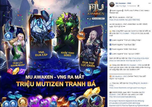 Tham gia sự kiện trong MU Awaken