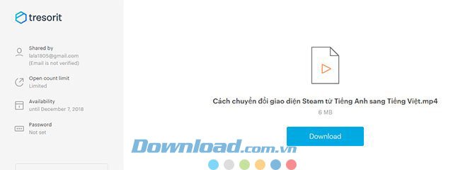 Chọn tải file được chia sẻ