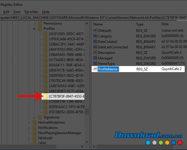 Chọn một hiển thị mạng để thay đổi