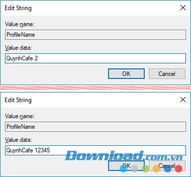 Thay đổi tên cấu hình mạng
