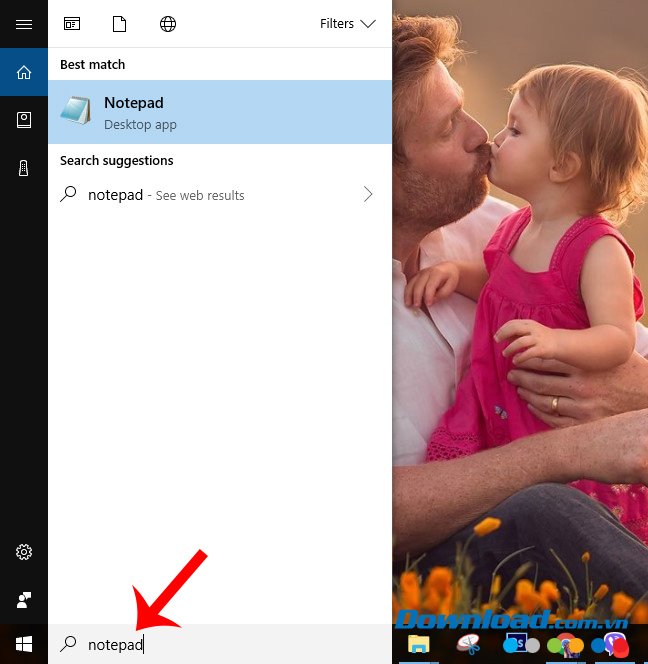 Khởi động Notepad trên máy tính