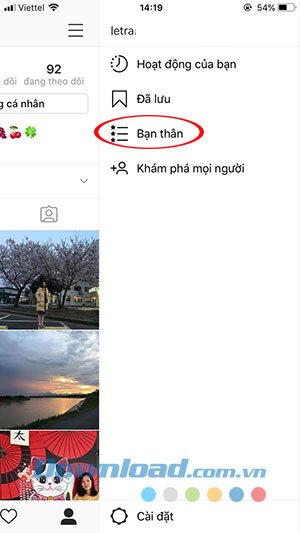Tính năng tạo danh sách bạn thân