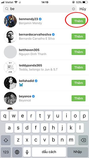 Thêm 1 bạn mới vào danh sách bạn thân