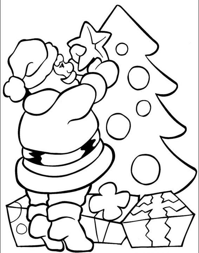 Hình ảnh ông già Noel và cây thông