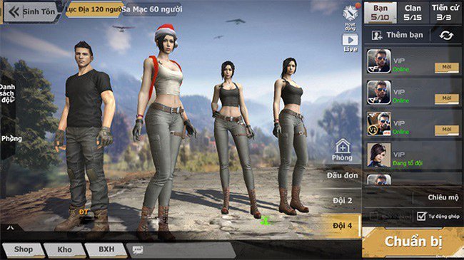 Lập đội 4 người trong CrossFire Legends