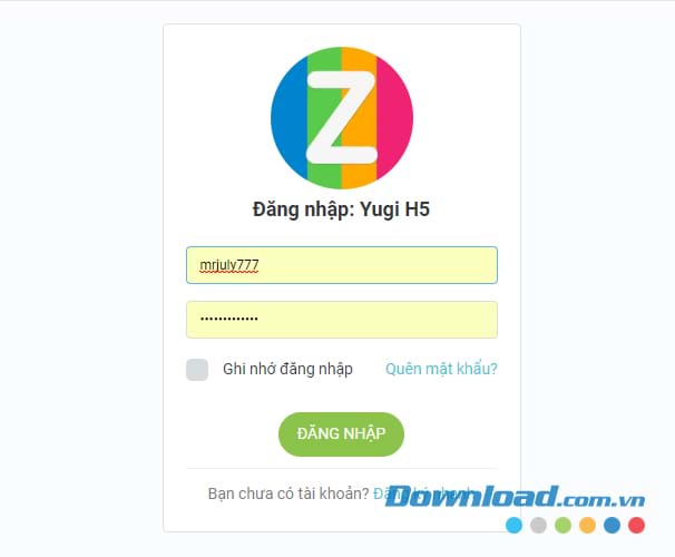 Đăng nhập tài khoản Zing