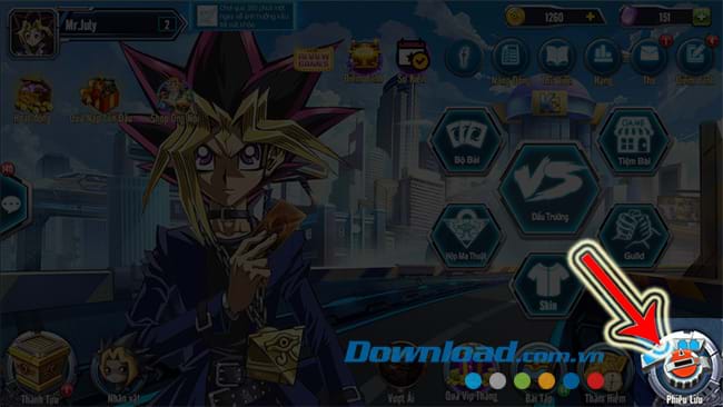 Chọn chế độ Phiêu lưu để vào chơi Yugi H5