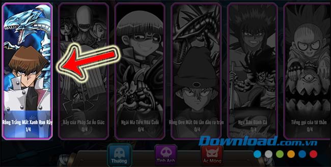 Chọn đối thủ thi đấu trong Yugi H5