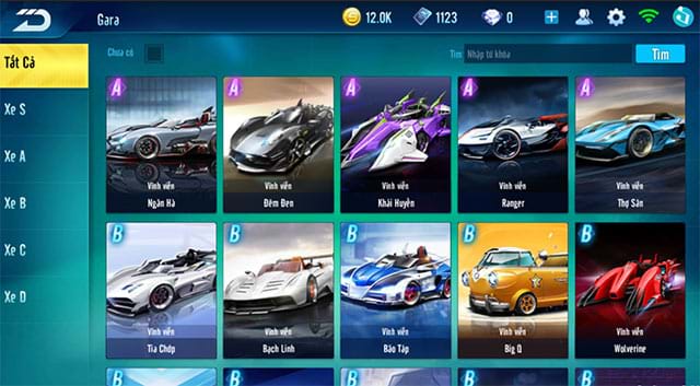 Chọn xe nâng cấp trong ZingSpeed Mobile