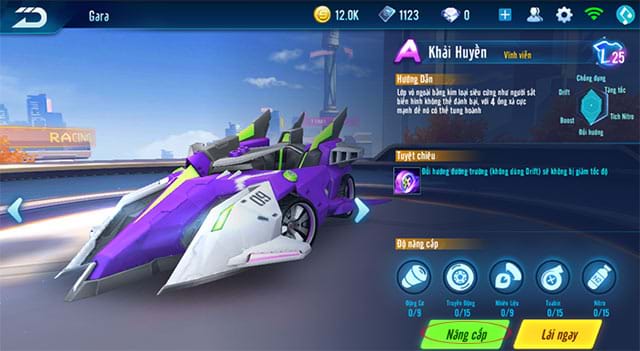 Nâng cấp xe trong ZingSpeed Mobile