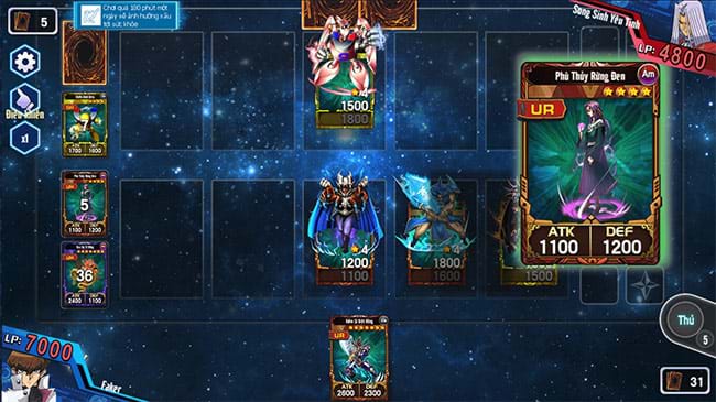 Lá bài Phép trong khi chơi Yugi HTML5