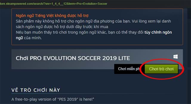 Cài đặt game PES 2019 Lite 
