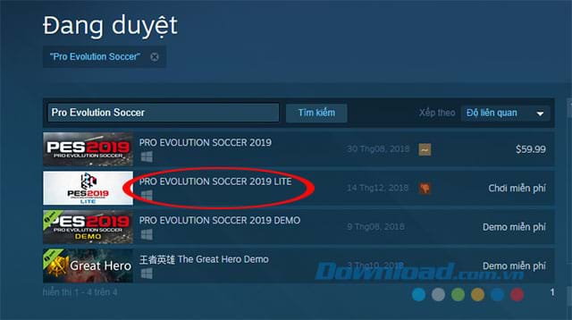 Danh sách game PES 2019 trên Steam
