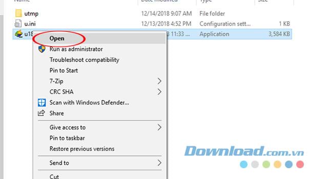 Khởi chạy UltraSurf