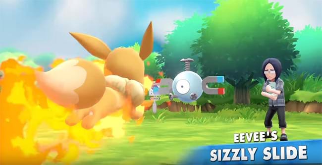 Kỹ năng Sizzly Slide của Eevee