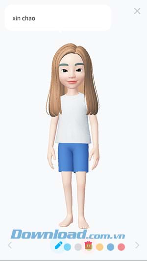 Hình ảnh nhân vật đã tạo