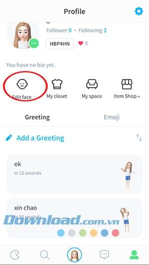 Chỉnh sửa khuôn mặt trên Zepeto