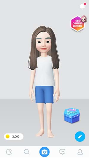 Nhìn tổng quát nhân vật trên Zepeto