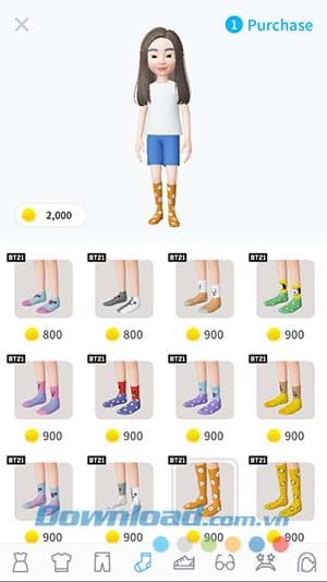 Chọn giày dép cho nhân vật