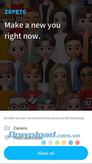 Bắt đầu tham gia Zepeto